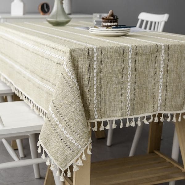 Rektangulær Bomulds- og Linneddug, Rektangulære Duge Grå Gray 110x110cm