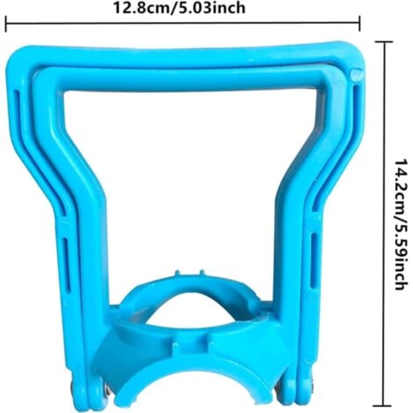 Sett med 2 ergonomiske multifunksjonshåndtak for 20 L vannflaske, kompatible med 5-gallon korker (blå)