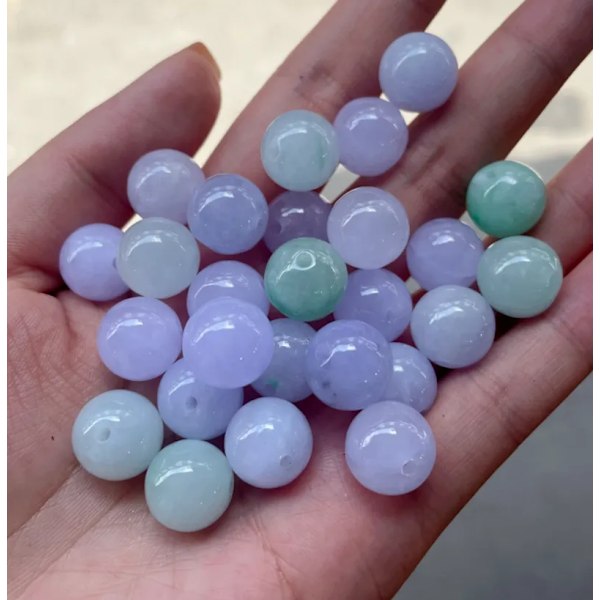 13 mm Lilla Myanmar Jadeit Runde Perler Til Smykkefremstilling DIY Armbånd Halskæde Islamisk Tasbih Muslimske Rosenkrans Perler Tilbehør