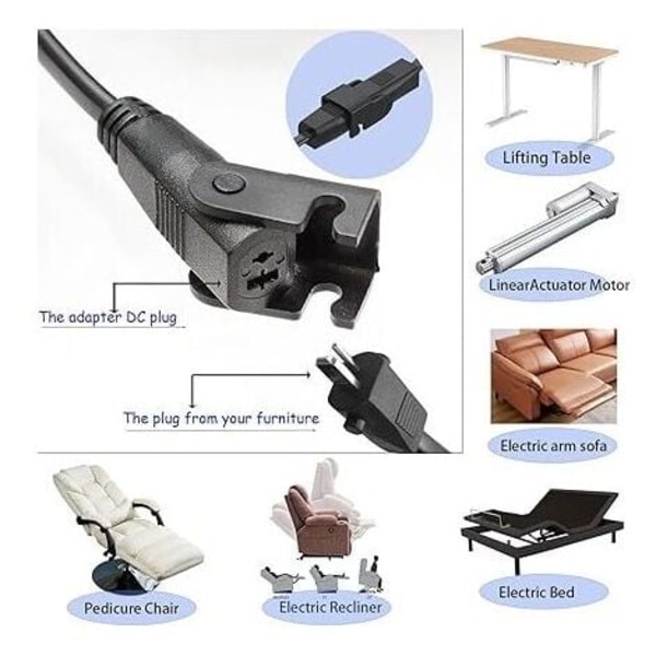 29V 2A Strömadapter för Fåtölj Soffa Stol Reclinerspares Limoss Lift Chair Class 2 KDDY001 KDDY008B ZB Limoss MC120 MC120 SP