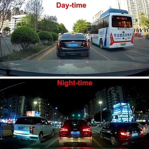 Universal Bil DVR Dash Cam 4K Backspegel Auto Dashcam För Bilkamera 2160P Videoinspelare Back-DVR WIFI 24H Parkeringsövervakning