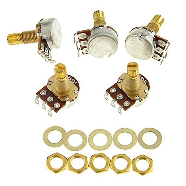 XJ-Gitar Potensiometer Lydvolum & Tone Poter Bryterkontroll A500k Delt Aksel Taper Potensiometre G