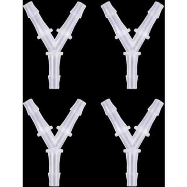 4 stk Akvarium Luftpumpe Koblingssett, Y Anti-Drop Luftslangekobling, Plast Luftpumpe Kobling for 3/4\" Luftslange