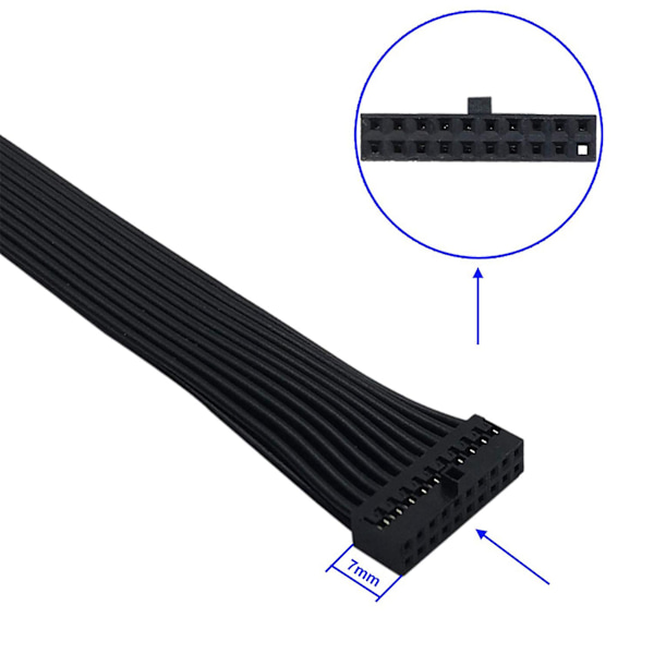 XJ-2kpl Emolevyn USB 3.0 20-nastainen naaras - USB 3.0 20-nastainen uros jatkokaapeli - 15cm