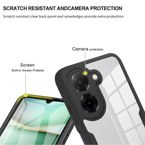 Xiaomi Redmi A5 Helskalsfodral med Beskyttelse Foran og Bag - Sort[JUN] Sort
