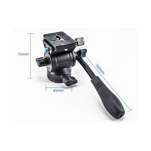 XJ-Mini Panorama Stativhuvud Hydraulisk Vätska Video Dämpning Metallhuvud För Stativ Monopod Kamera Hållare