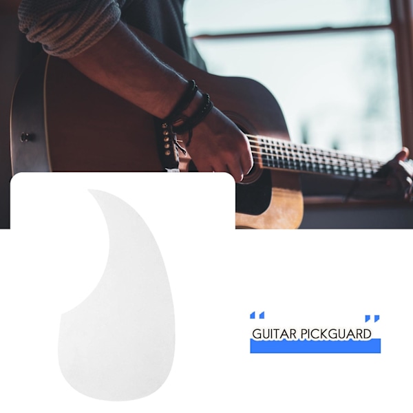 XJ-Transparent Akustisk Gitar Plekterbrett Dråper Selvklebende 41-tommers Plekterbeskytter Pvc Beskytter Gitaren Din