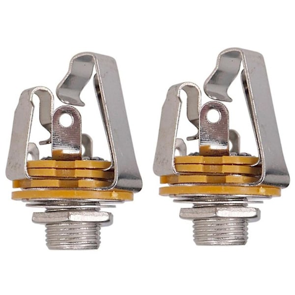 XJ-2 stk 1/4 tomme 6,35 mm Stereo Inngang Jack Plugg Socket For Elektrisk Gitar Bass, Gitar Pickup Output J