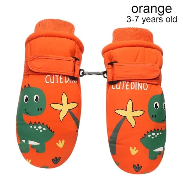 Barn Skidhandskar Långärmad Vante ORANGE 3-7 ÅR orange 3-7 år