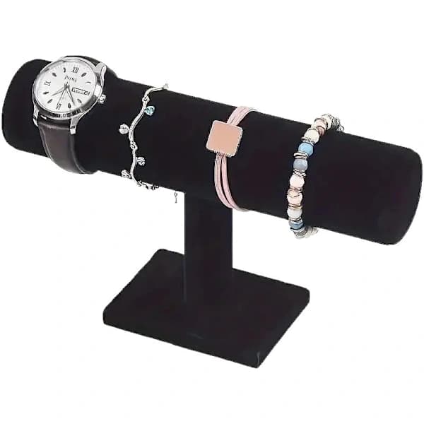 Armbandsställ, klockställ, sammetsarmbandsdisplay, T-stångsdisplayhållare för smyckesarmband och klockdisplay