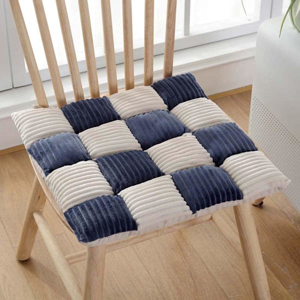 XJ-Stolehynder til spisebordsstole, 42x42cm, til indendørs og udendørs brug, køkken, hjem (1 stk., mørkeblå beige)