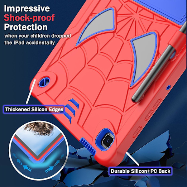 XJ-Kotelo Samsung Galaxy Tab S6 Lite/s6 Lite (2022) P610/p613/p615/p617/p619 Spider Web -kotelo Pc+tabletti Cov