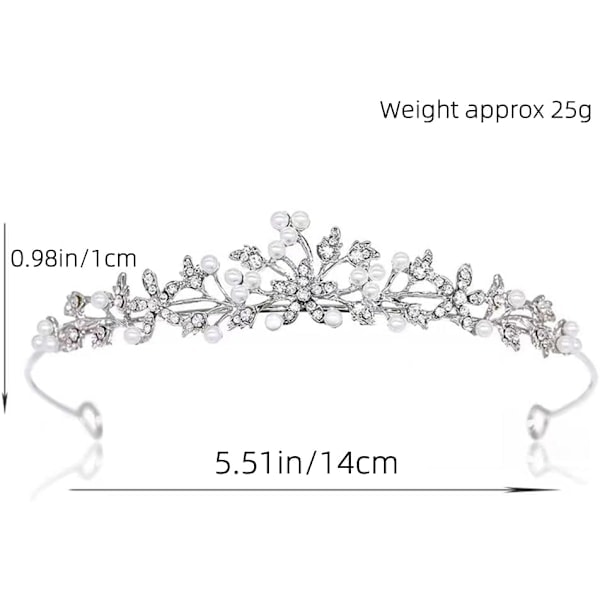 1 Brudekrone Bryllup Perlehårbånd med Diamant Håraccessories Legering
