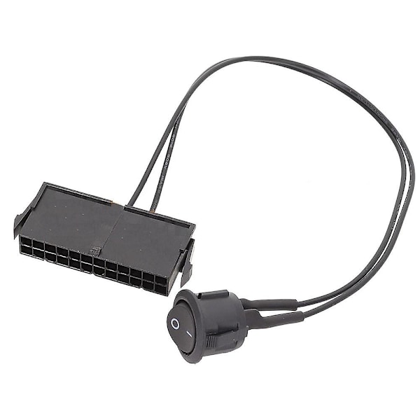 XJ-24 Pin Hun Atx Psu Strømforsyning Starter Tester Start Op Jumper On Off Switch Kabel 18awg 30cm