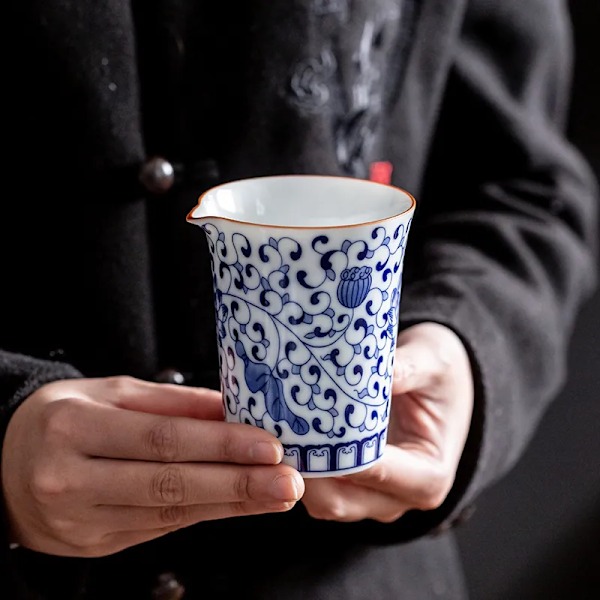 250ml Blå og Hvid Porcelæn Te Kande Twa Maker Justice Kop Håndlavet Keramisk Te Cha Hai Te Kop Kung Fu Te Service Ceremoni