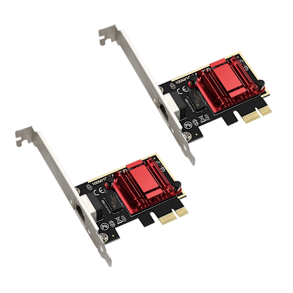 XJ-2x Pcie Kort 2.5gbps Gigabit Netværkskort 10/100/1000mbps Rtl8125b Rj45 Ethernet Netværkskort Pci-e