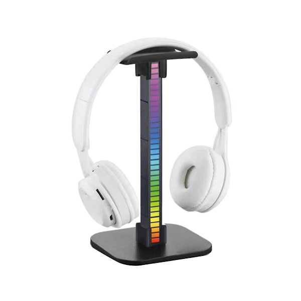 XJ-Rgb Hodetelefonstativ Spillheadset Skrivebordsdisplayholder Led Base Usb Pickup Lys Hodetelefonstøtte Brac