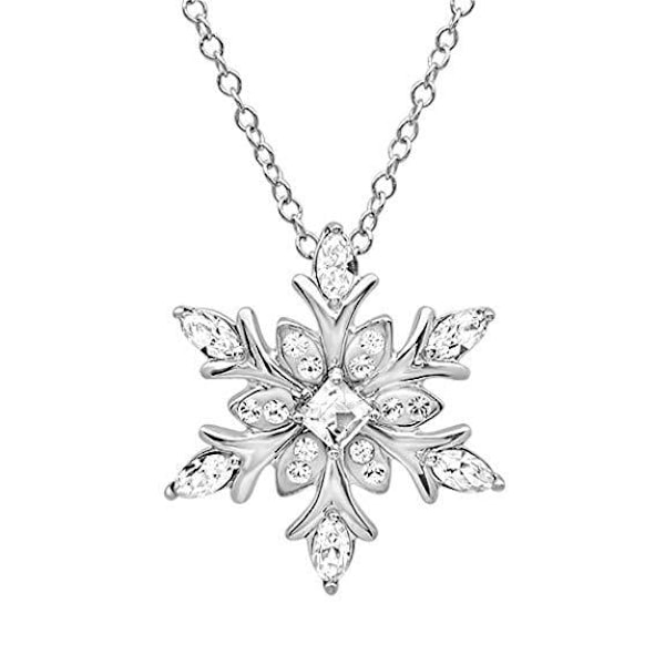 XJ-Timanttilumihiutale riipus hopeaa Sterling Silver Chai -ketjussa