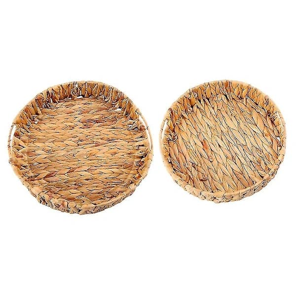 2 stk Runde Sengebakker af Søgræs Sæt 33cm + 28cm Diameter Frugtskål