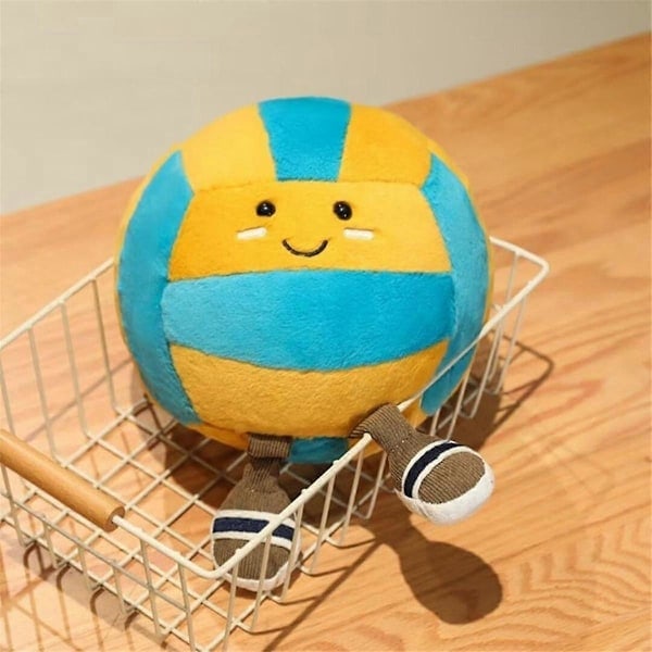 Sød Volleyball Pude, Dukke, Blød Sportspude, Sjov Plys Volleyball, Gave, Rumdekoration Som Vist