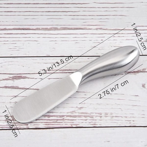 Sæt med 4 smørknive i rustfrit stål 13,5 cm