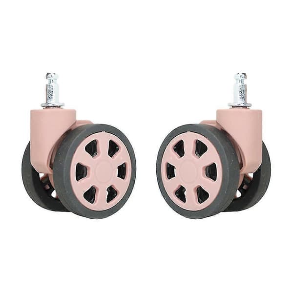Durable Replacement Wheels Universal Silent Wheels Versatile Wheels 1 Pair For Luggage Smooth Rolling & Easy To Install Rose Gold