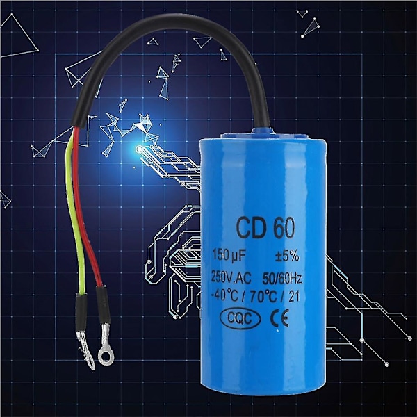 XJ-150uf 250v Cd60 Startkondensator Hög Precision Motorkondensatorer Reservdel