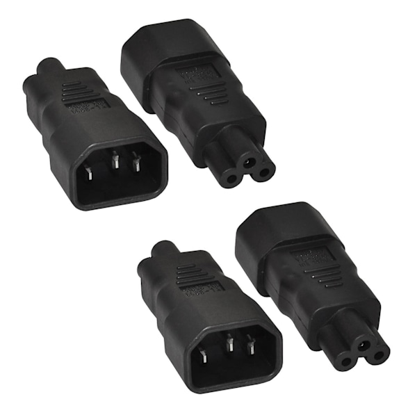 XJ-2x Pdu Ups C14 Till C5, Iec320 C13/c14 Till C5/c6 Nätkabel För Bärbar Dator Strömförsörjningskabel Adapter