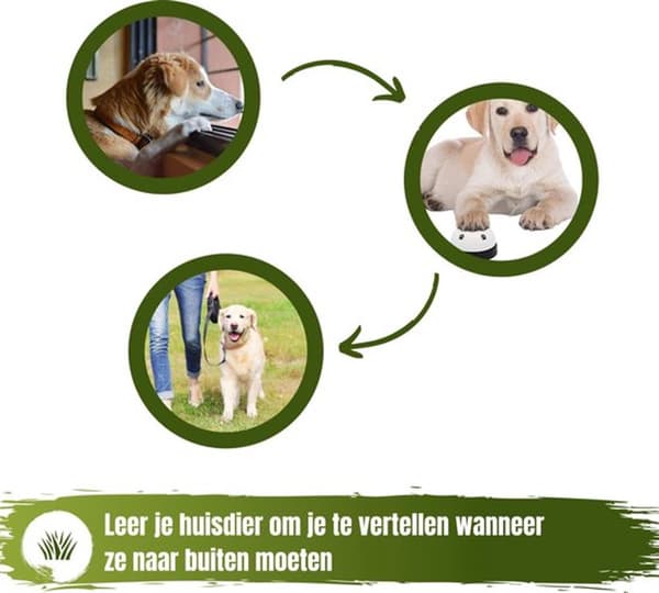 Kæledyrstræningsklokke Metal Rustbestandig Høj Ring til Hunde Katte Pottetræning Interaktiv Leg Sort Hvid