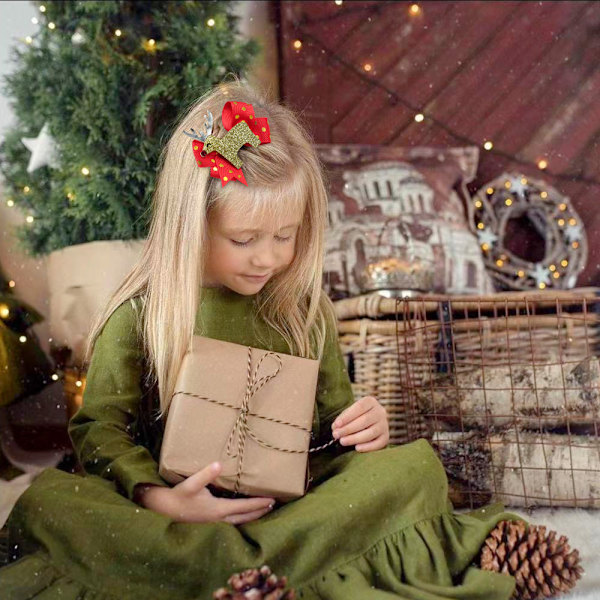 XJ-Hårklemme julehårnål til børn hårtilbehør Xmas