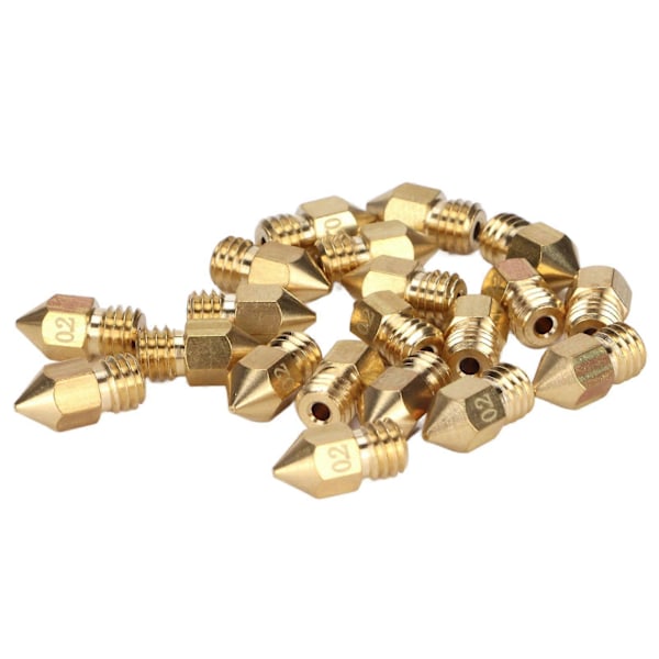 XJ-20 stk MK8 Dyse Kit 1.75mm M6 Gevind Polerede Ekstruder Dyser med Opbevaringsboks til 3D-printer Udskiftning 0.2mm