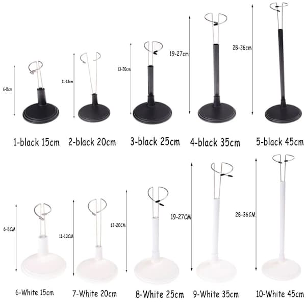 Dockfeste Stativholder 7-HVIT 20CM 7-hvit 20cm