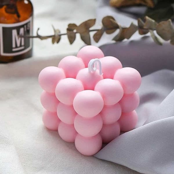 XJ-DIY Stearinlys Kube – Lysform 6cm