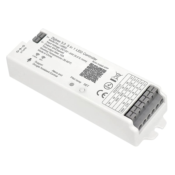 XJ-Lm052 Zigbee 3.0 LED Strip Controller DC12-24V RGB CCT RGBW 5in1 Dimbar Kompatibel Med Smart Lif