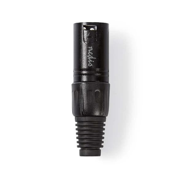 XJ-XLR-stik | Han | Han | Nikkelbelagt | Lodning | Kabelindgangsdiameter: 5,0 mm | Metal | Sort | 1 stk. | Plastpose