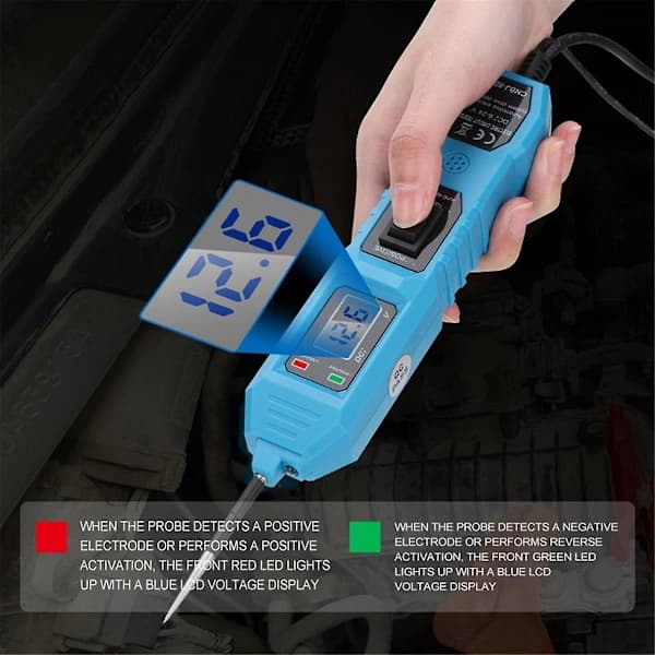 Digital Bilkrets Tester Elektrisk Spenning Kraft Test System Sonde Bil Spenningstester