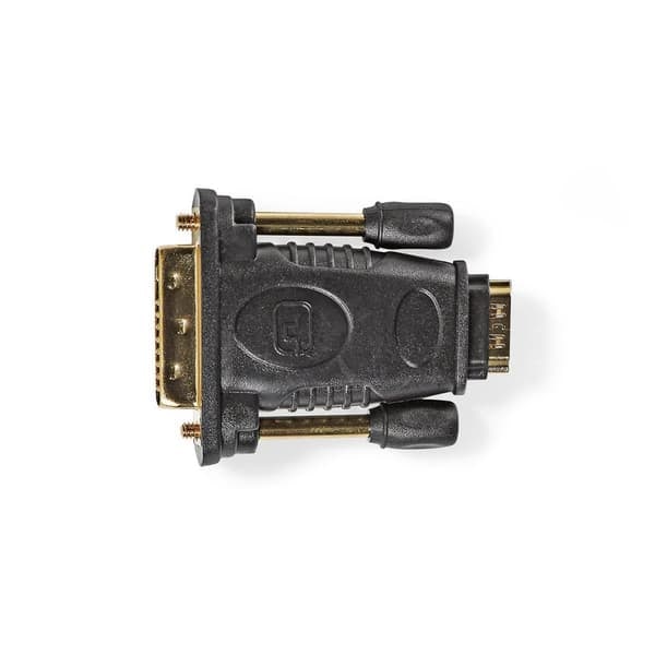 XJ-HDMI™ Adapter | DVI-D 24+1-Pin Hane | HDMI™ Utgång | Nickelpläterad | Rak | ABS | Svart | 1 st. | Låda