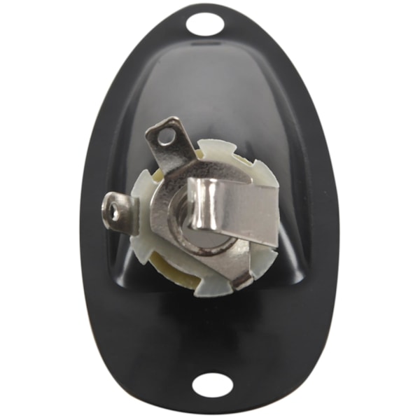 XJ-Båtstil 1/4 Tum Laddad Gitarrutgång Mono Jack Plug Socket Plate För Strat Stratocaster Stil El