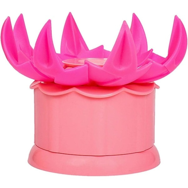 Stor Baozi Ångad Fylld Bulle Dumpling Form Maker Lotusblomma Form Lätt att Rengöra (Rosa) Rosa