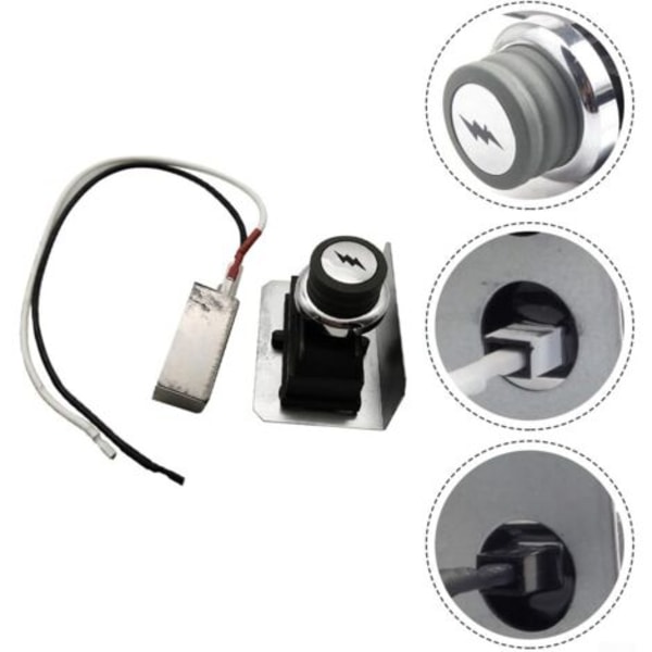 Piezoelektrisk erstatningstenner for gassgrill med sideknapp for Weber Spirit E-310E-320, 91360