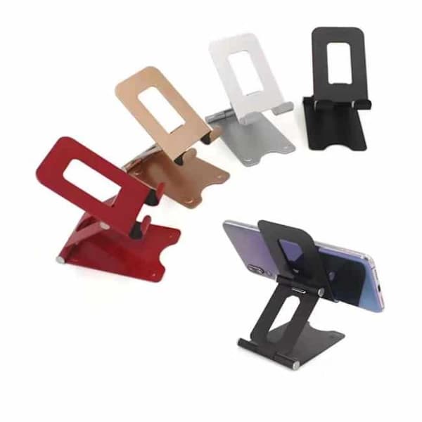 Foldbart stabilt aluminiumsstativ til mobiltelefon Sort[pl]