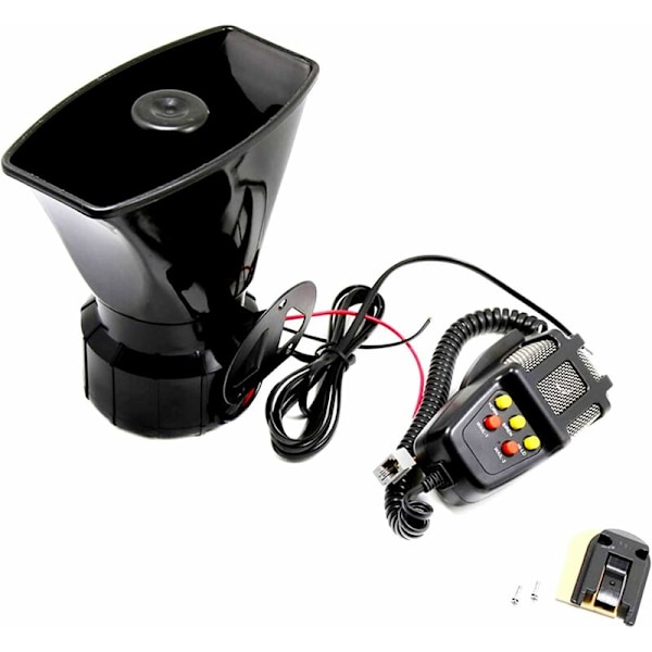 XJ-Elektronisk varselsirene for bil motorsykkel med mikrofon 100W 12V 7 lyder