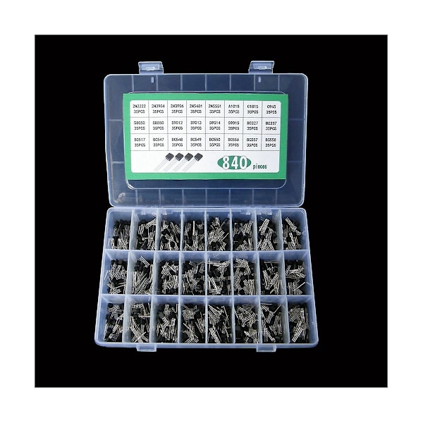 XJ-840st To-92 Diod Transistor Set 24 Specifikationer Transistor Kit