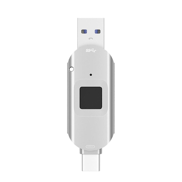 XJ-Krypteret USB-disk Egnet Til Type-c Fingeraftryksgenkendelse Mobiltelefon Og Computer 3-i-1