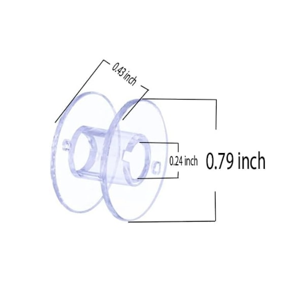 60 st symaskinspolar för symaskin spolar plast symaskinspolar för Brother Singer Kenmore Janome de flesta symaskiner