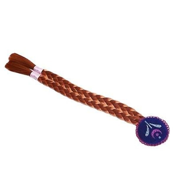 XJ-Aisha tredelt frossen Elsa Aisha barn stor flettet parykk