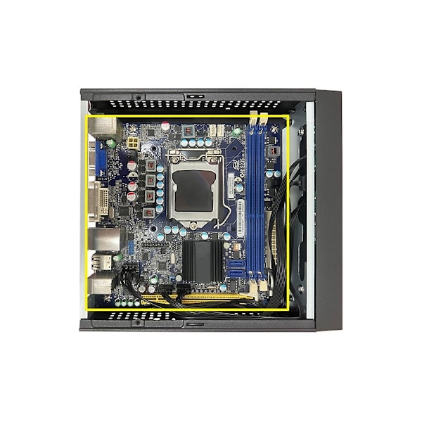 XJ-M09 Htpc Värd Mini Itx Datorchassi Dc Strömförsörjning Industriellt Kontrollchassi Hemmadesktop Dator