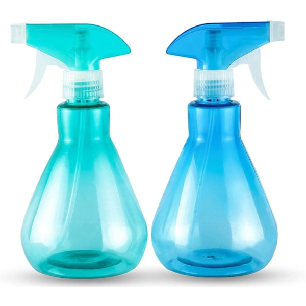 XJ-2 stykker | Tomme sprayflasker for rengjøring, hagearbeid, frisør | 500 ml (blå og grønn)