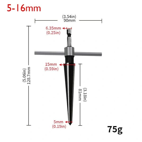 Konisk Rømmer Chamfer Rømmer 3-13MM 3-13MM 3-13mm