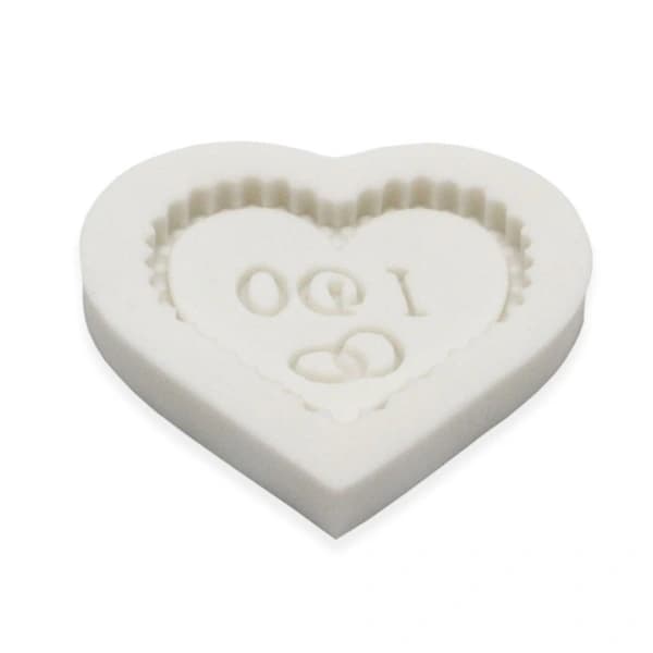 2 stk. Hjertefondantforme Støbeforme [XJ]